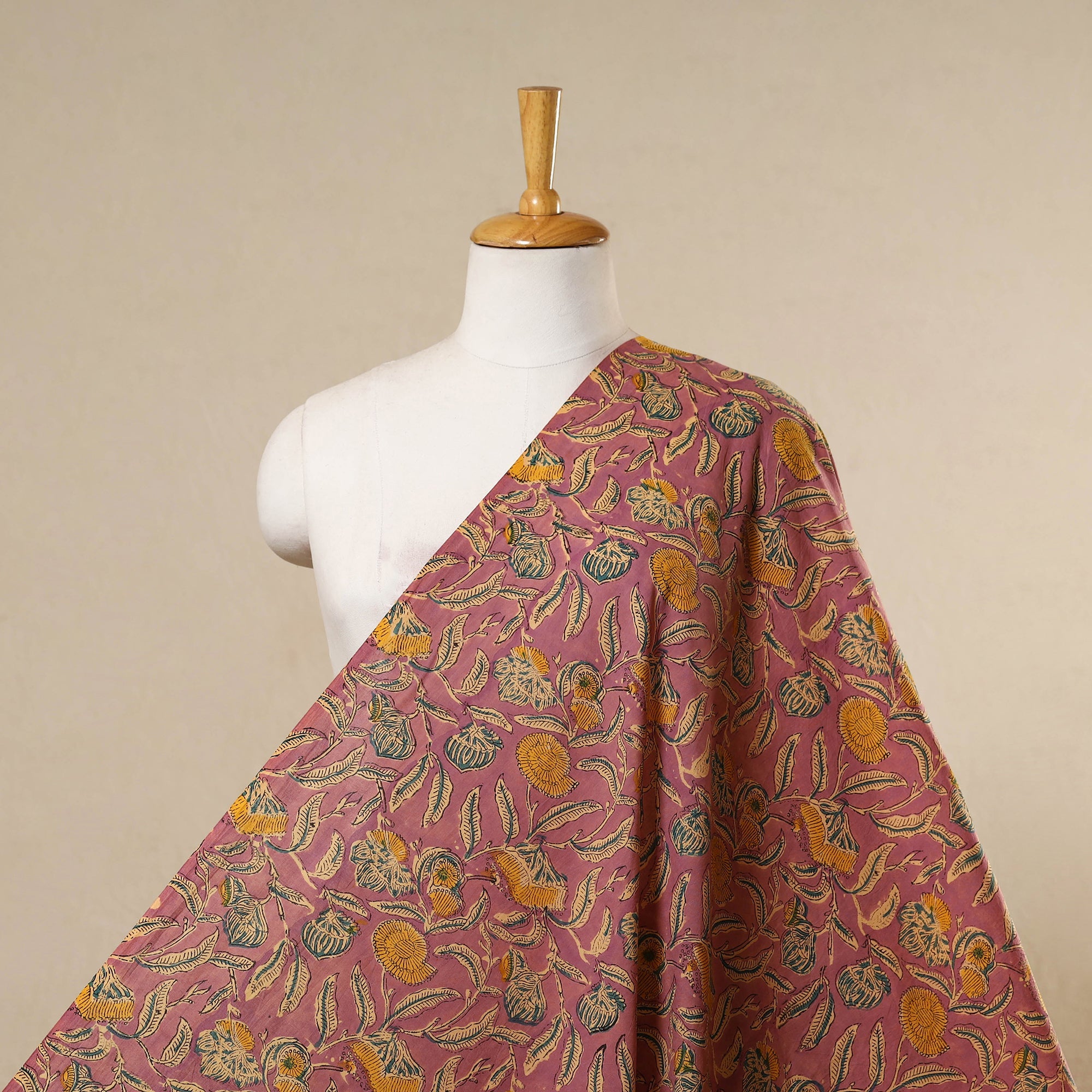 Pink - Block Print Cotton Frill Sanganeri Dress 08