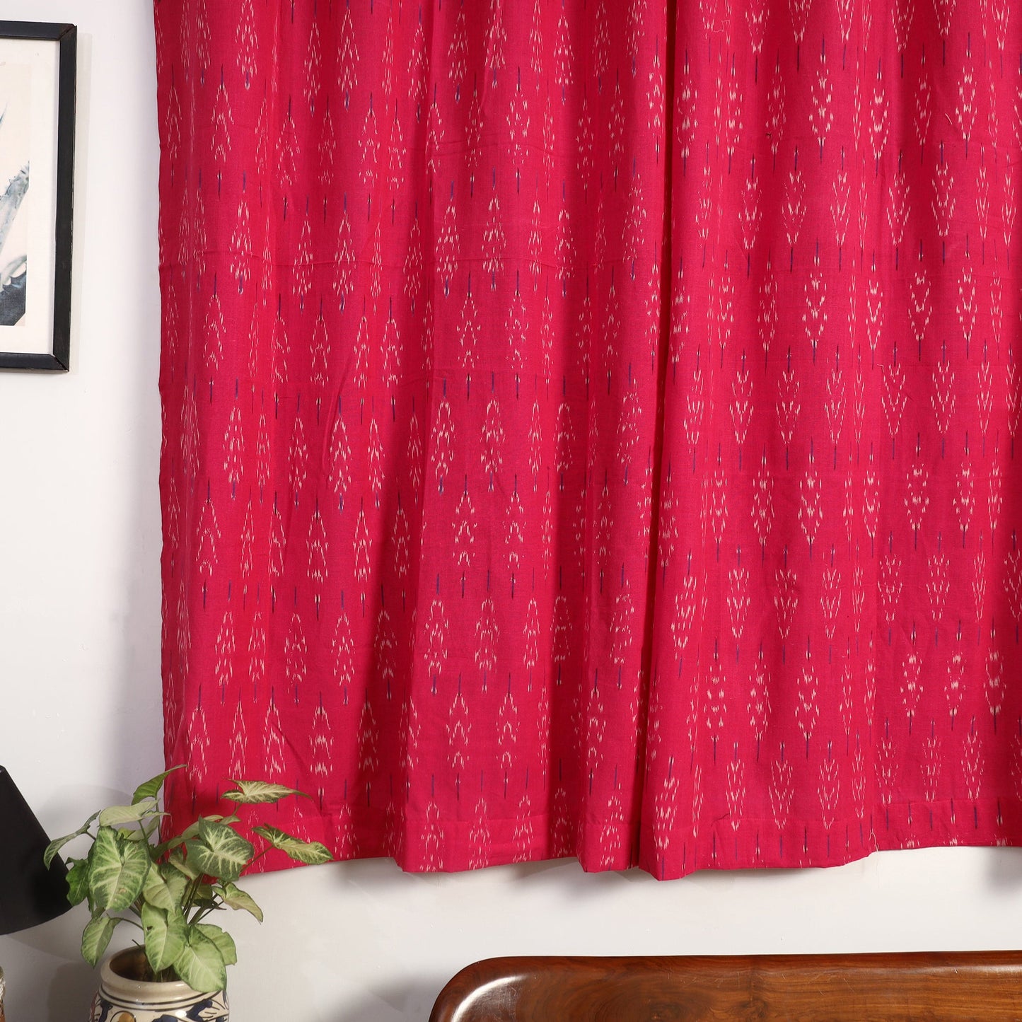 Buy Cotton Window Pink Pochampally Ikat Curtain