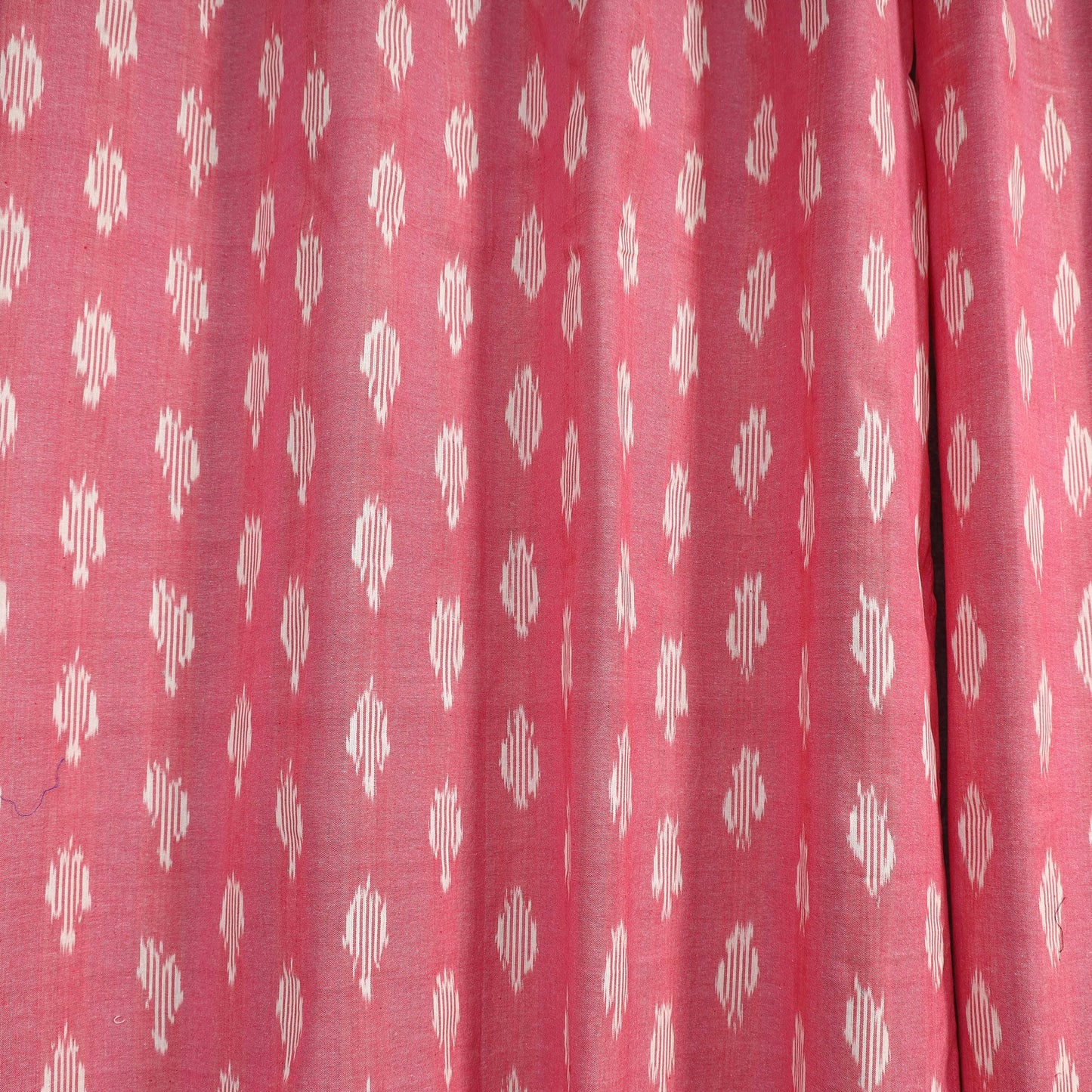 Pink - cotton window pochampally ikat curtain (5 x 3 feet)