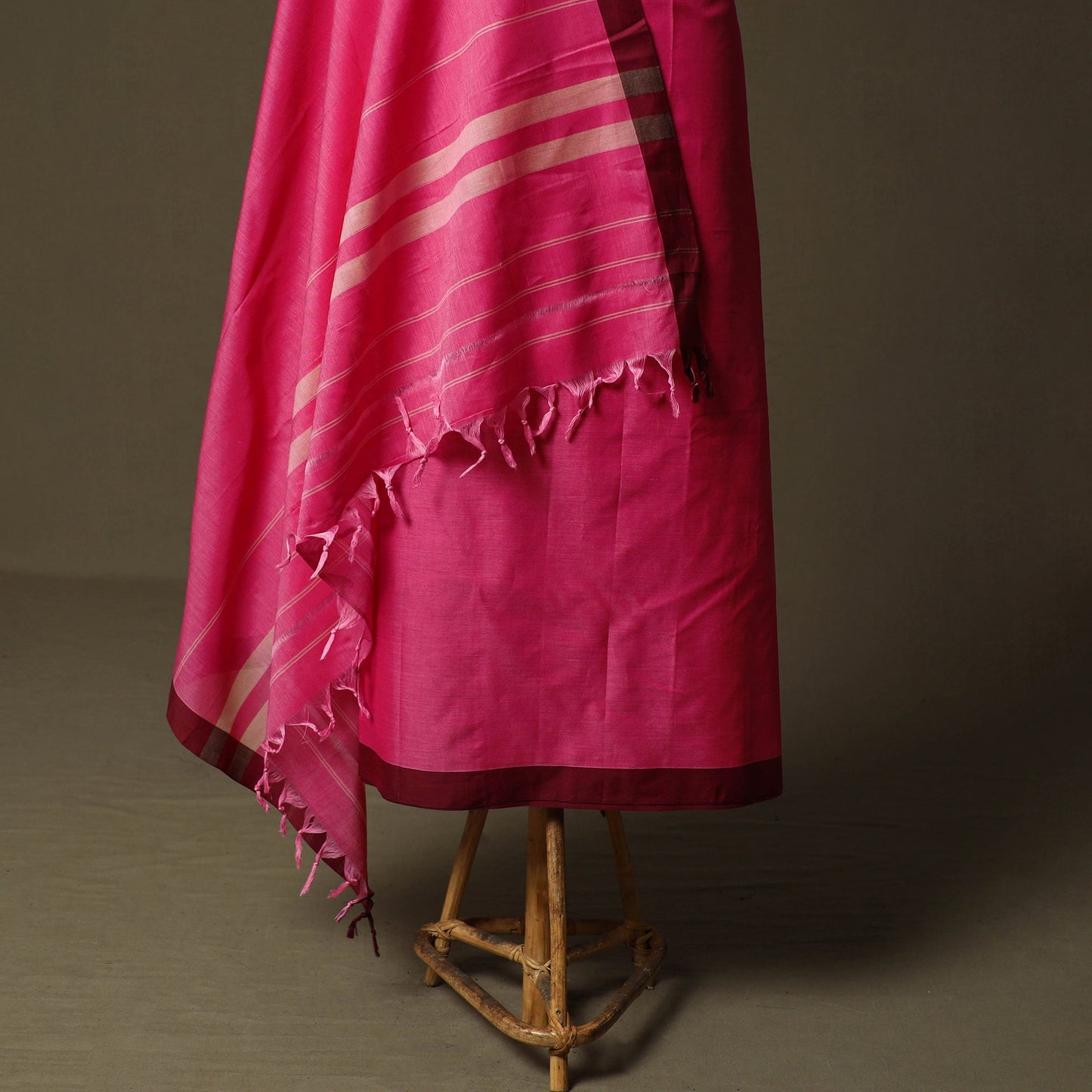 Dharwad cotton 3pc unstitched dress material with border