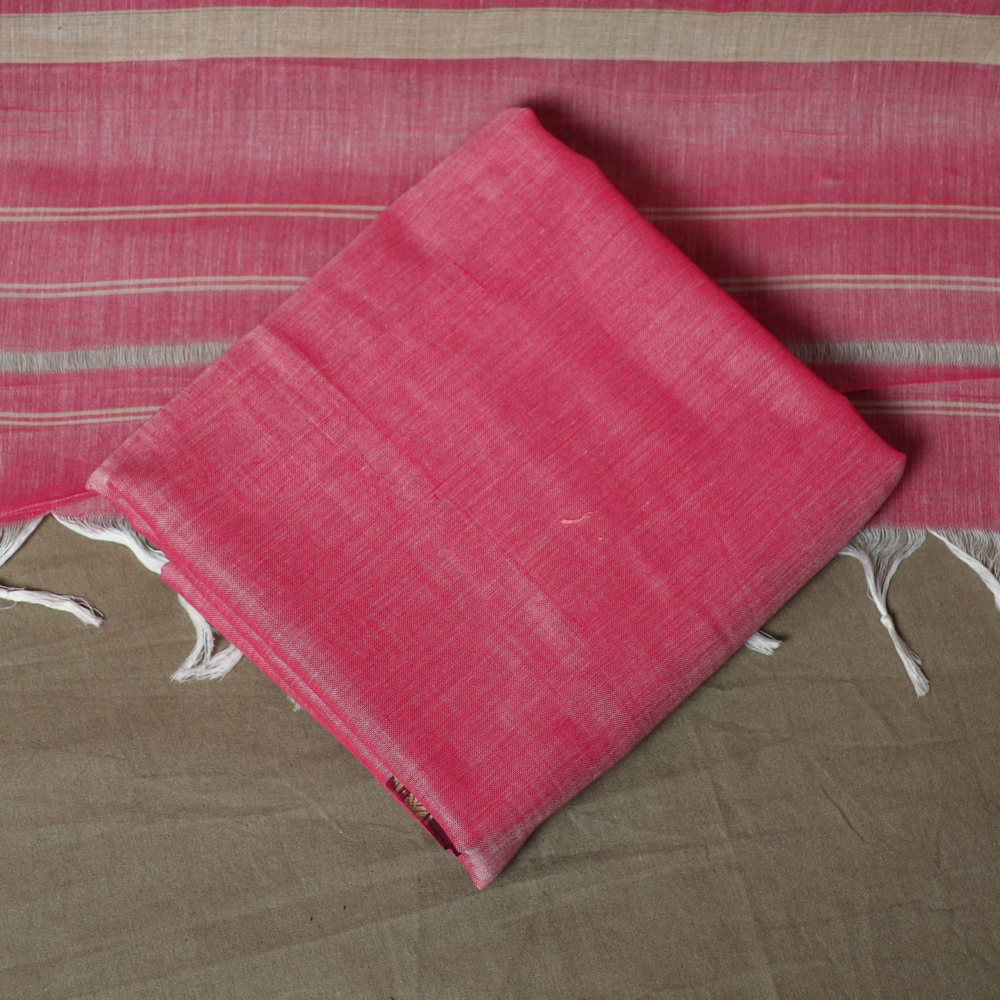Dharwad cotton 3pc unstitched dress material with border 16