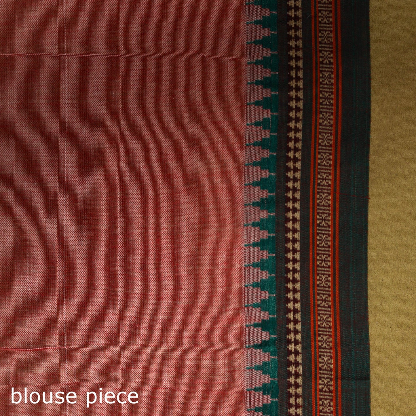 Pink - dharwad cotton saree with border 41 - handcrafted