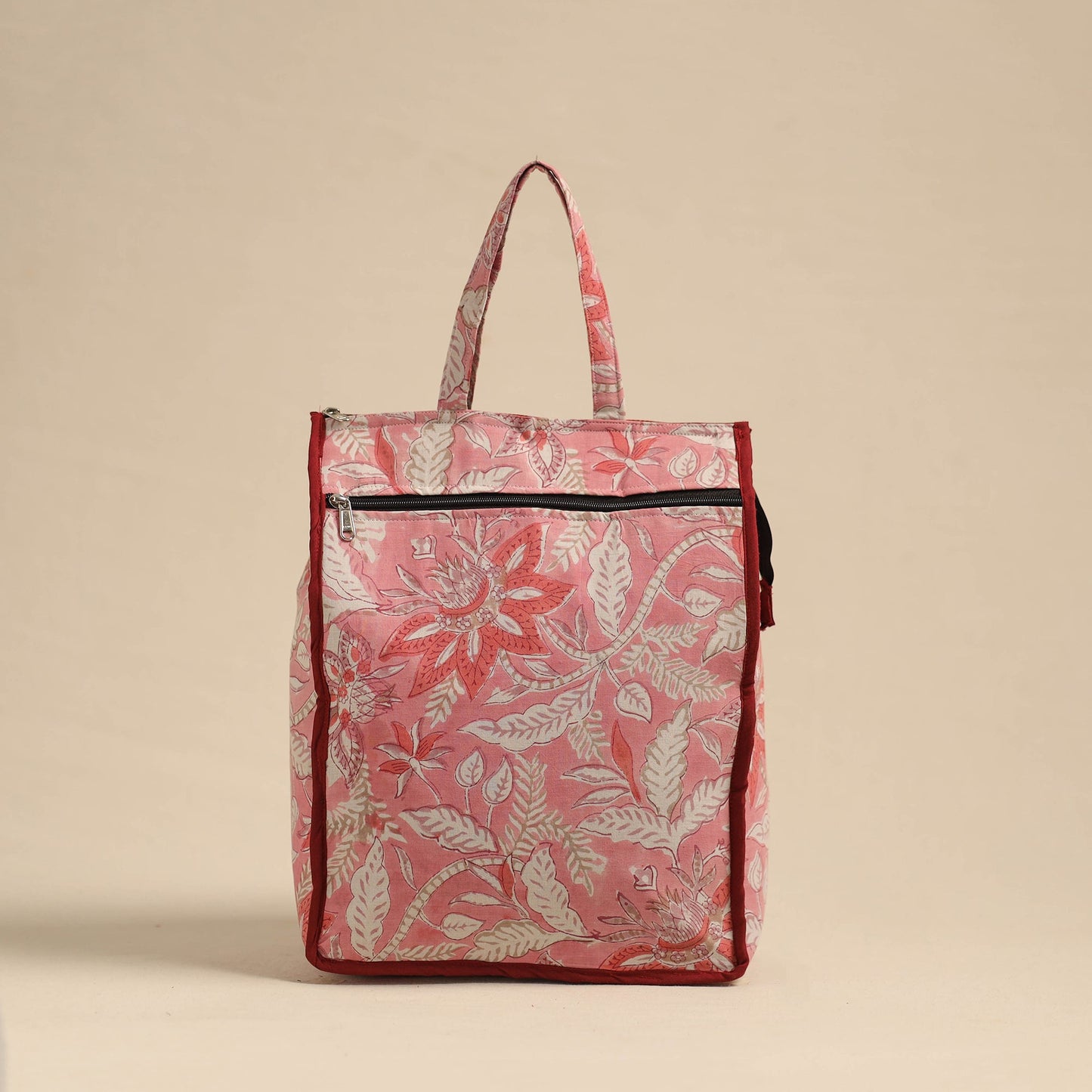 Pink Eco-Friendly Handmade Cotton Handbag for Women