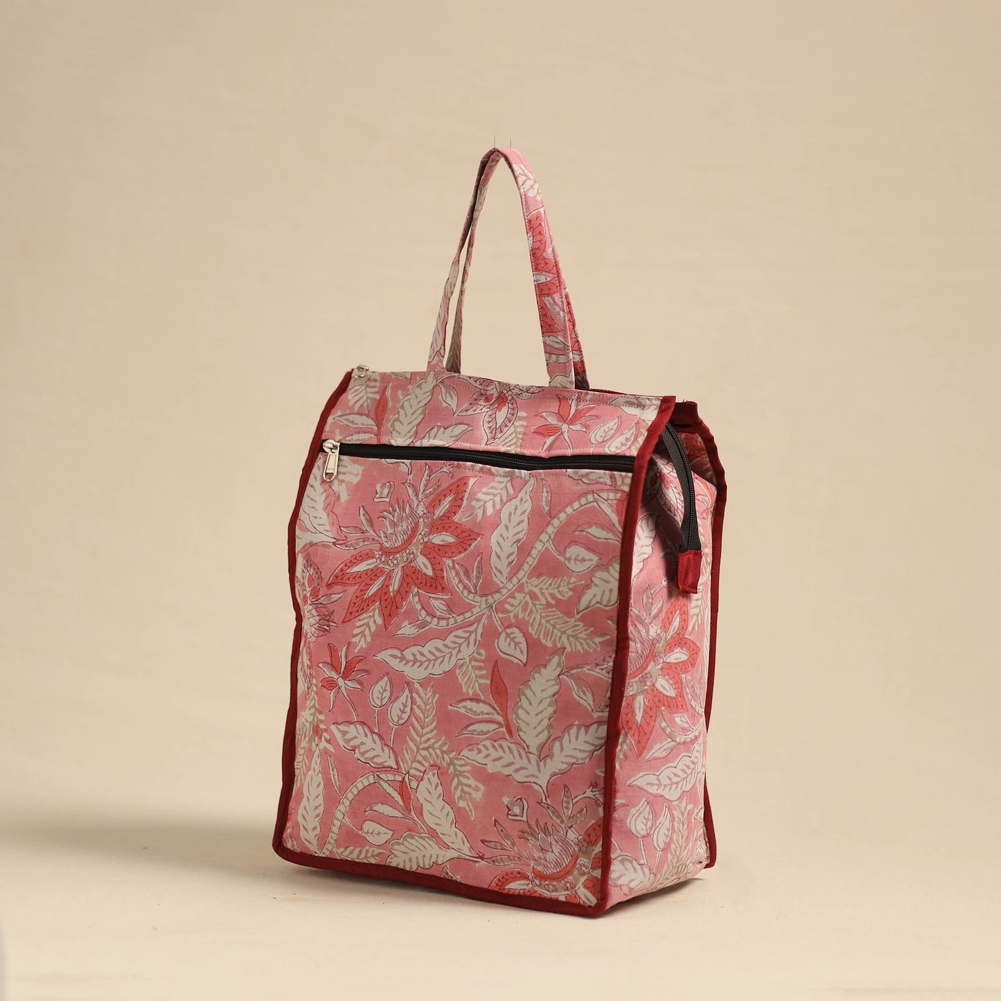 Pink Eco-Friendly Handmade Cotton Handbag for Women