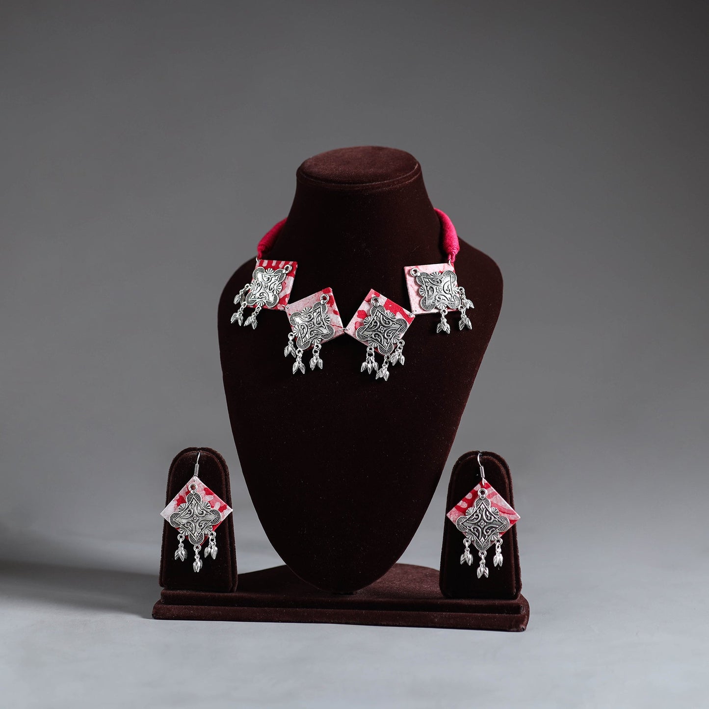 Fabart German Silver Choker Necklace Set Online