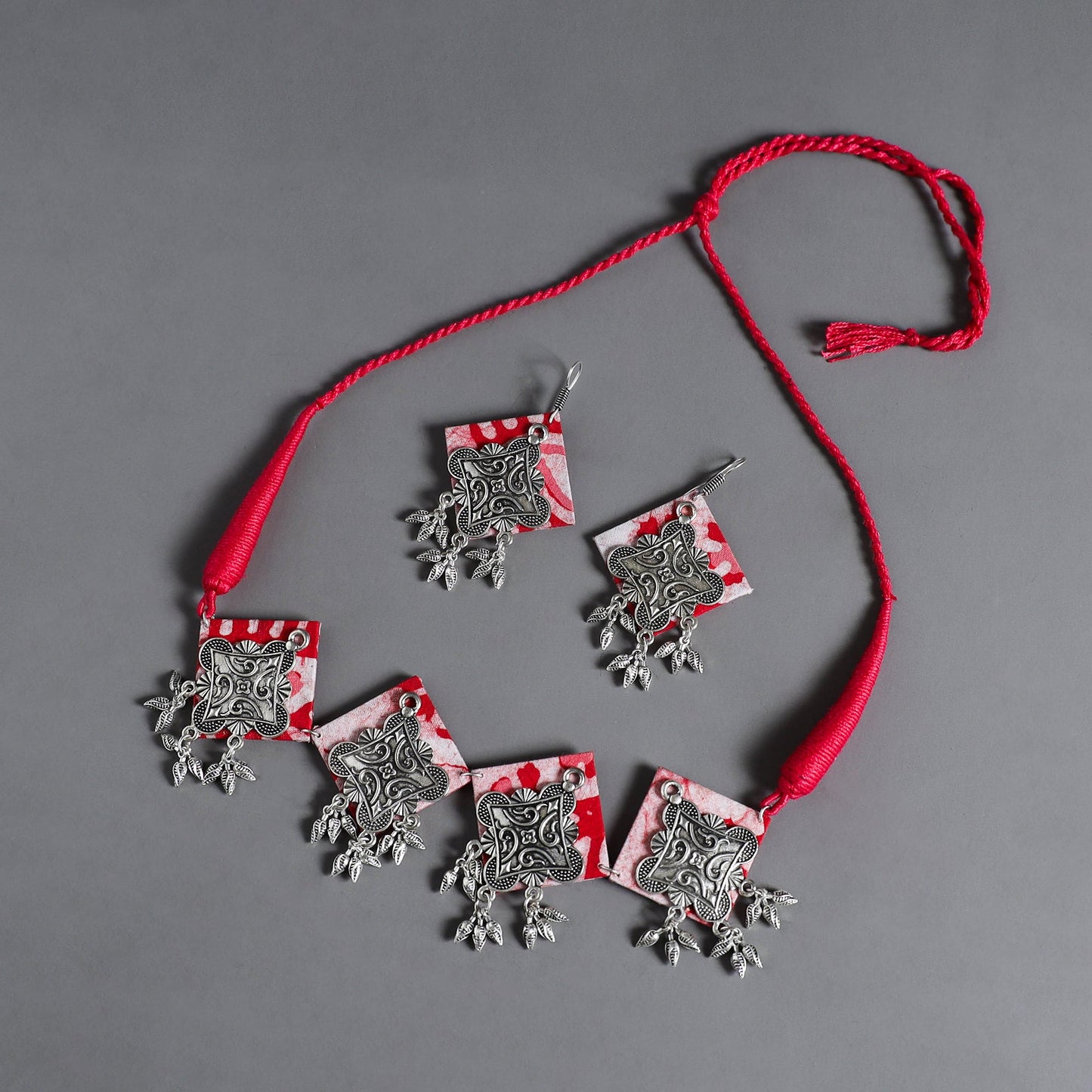 Fabart German Silver Choker Necklace Set Online