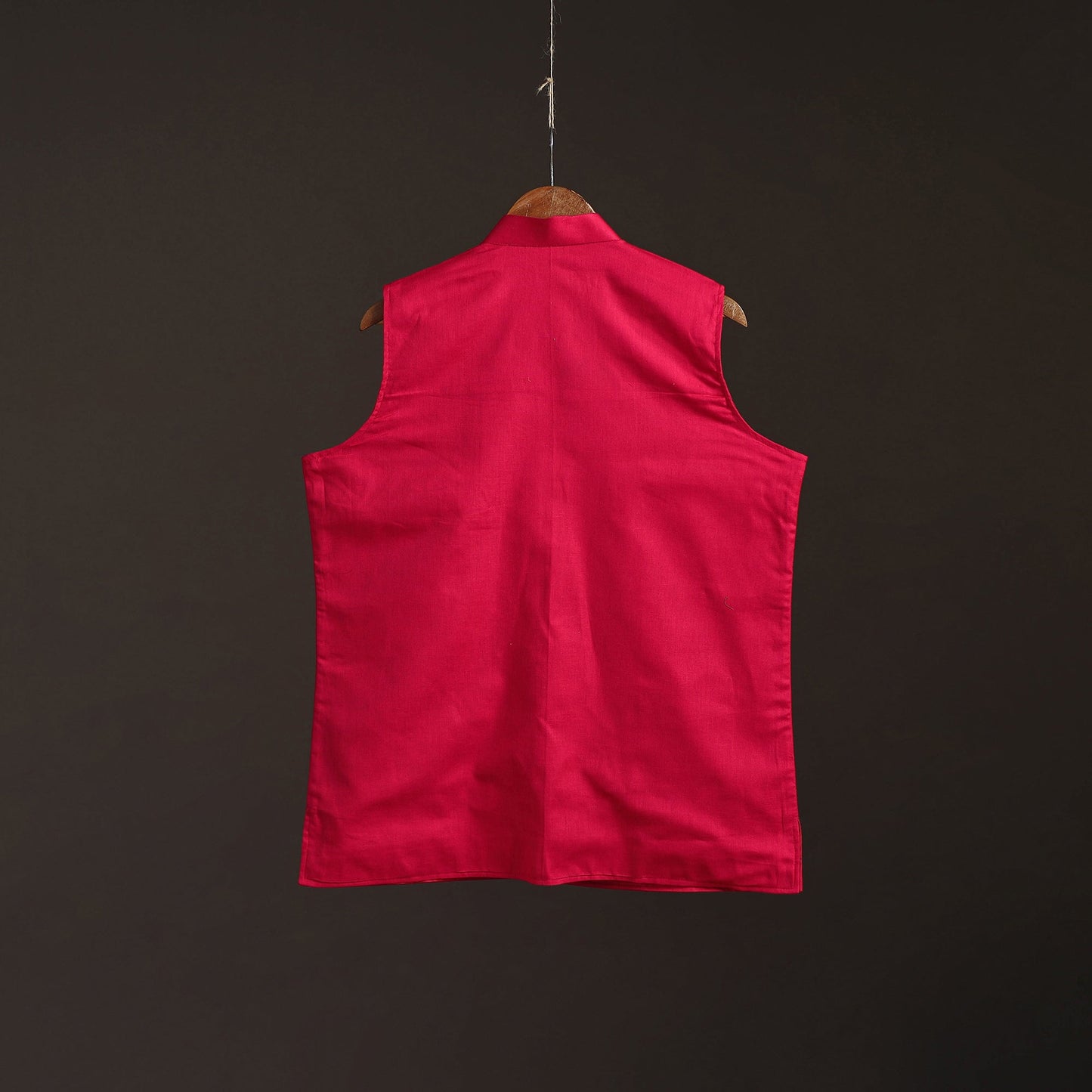 Flex cotton men plain nehru jacket 05 - handcrafted