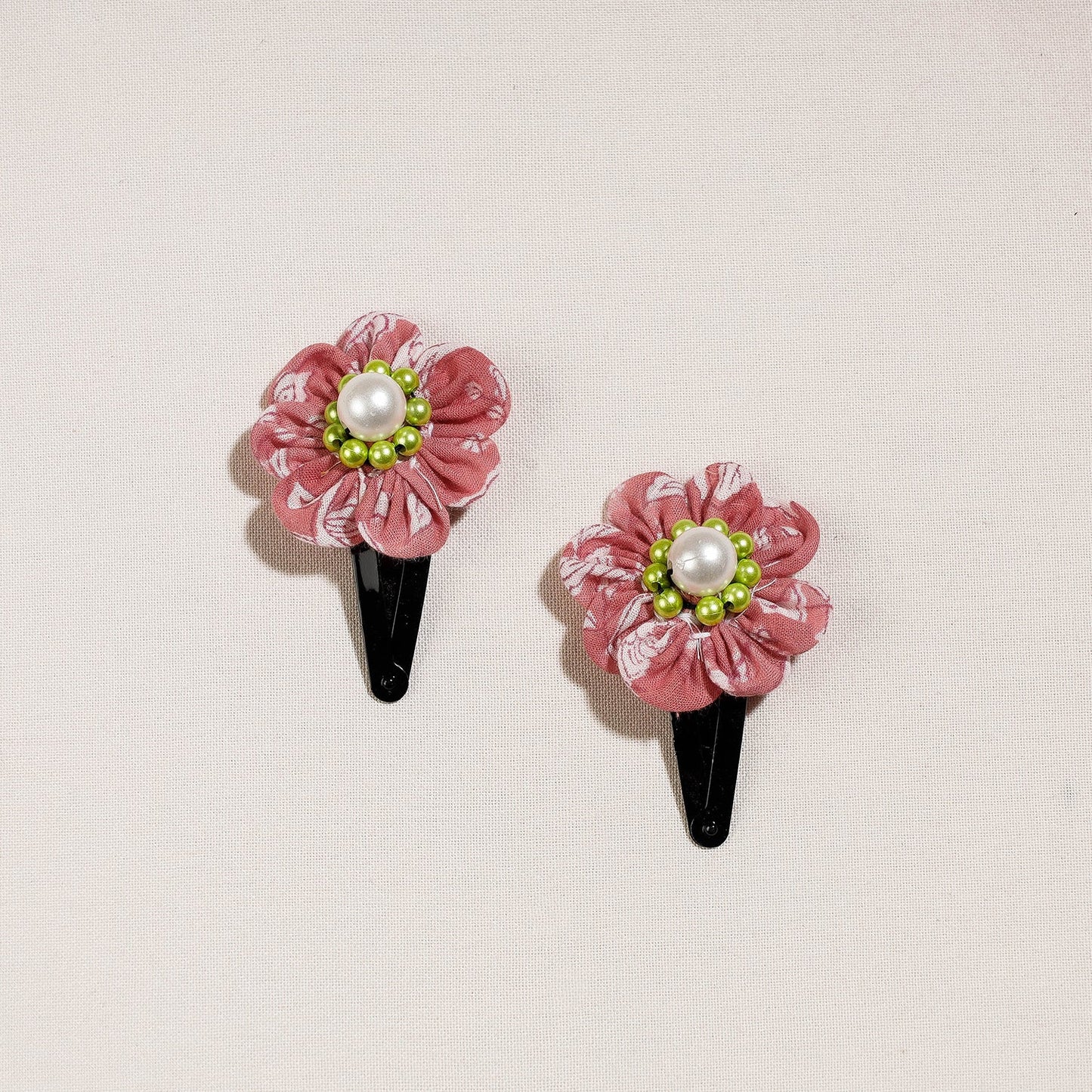 Flower Handmade Tik-Tok Hair Clip (Set of 2) Online l iTokri.com