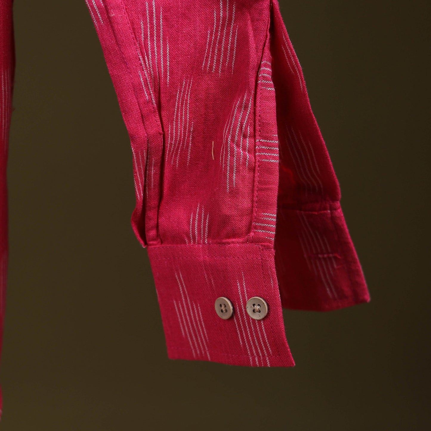 Pink - full sleeve cotton men pochampally ikat shirt 13