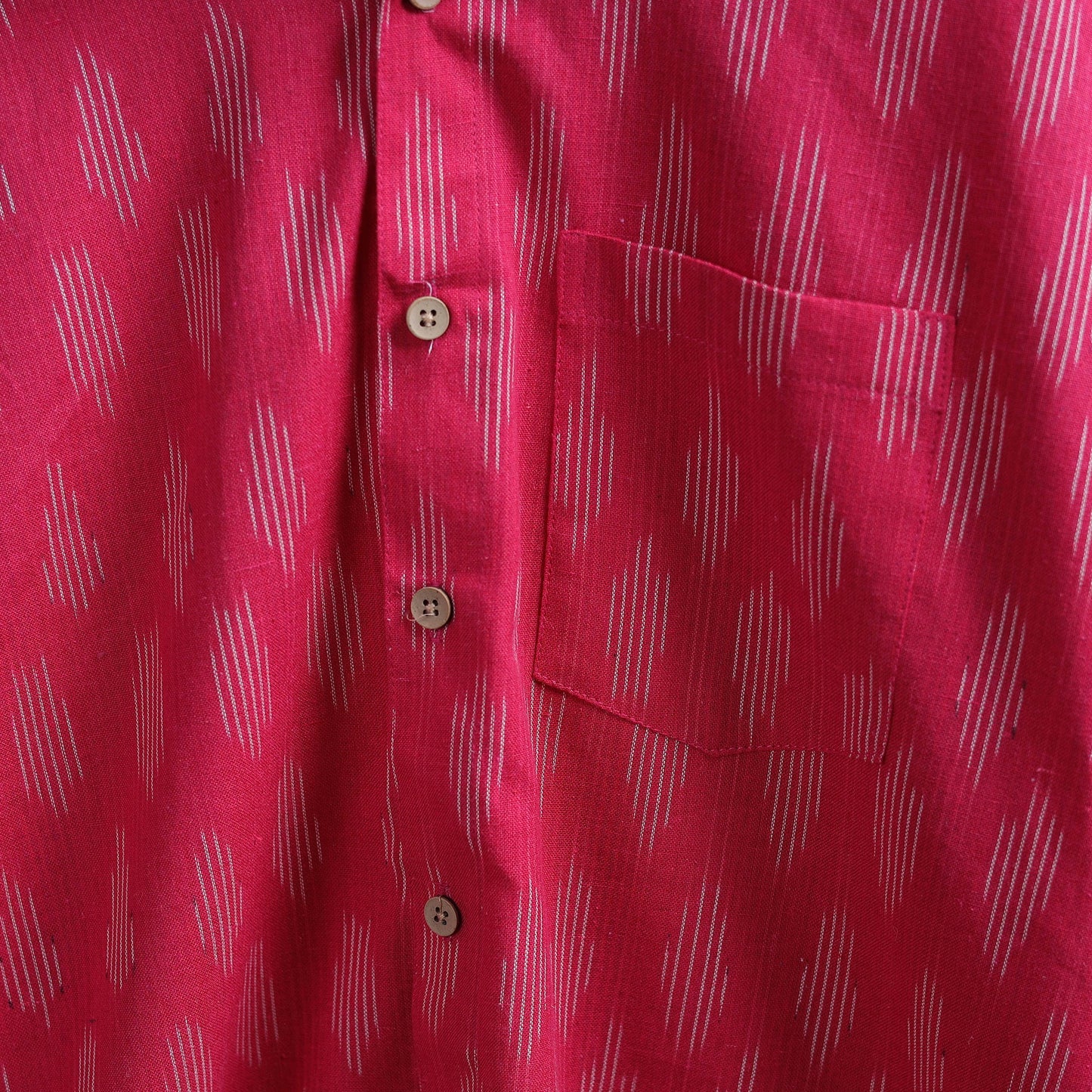 Pink - full sleeve cotton men pochampally ikat shirt 13