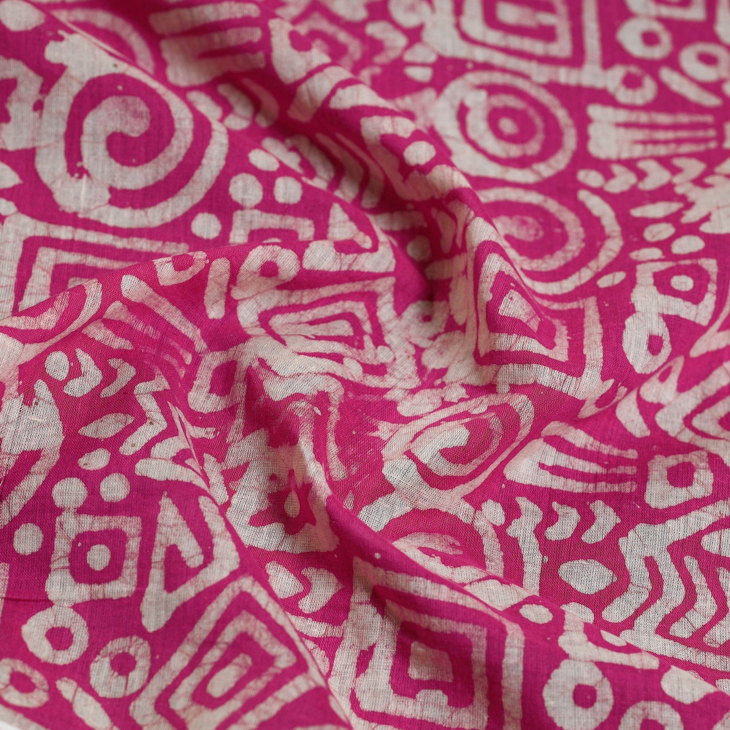 Pink - Hand Batik Printed Cotton Blouse Piece