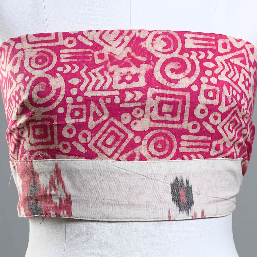 Pink - Hand Batik Printed Cotton Blouse Piece