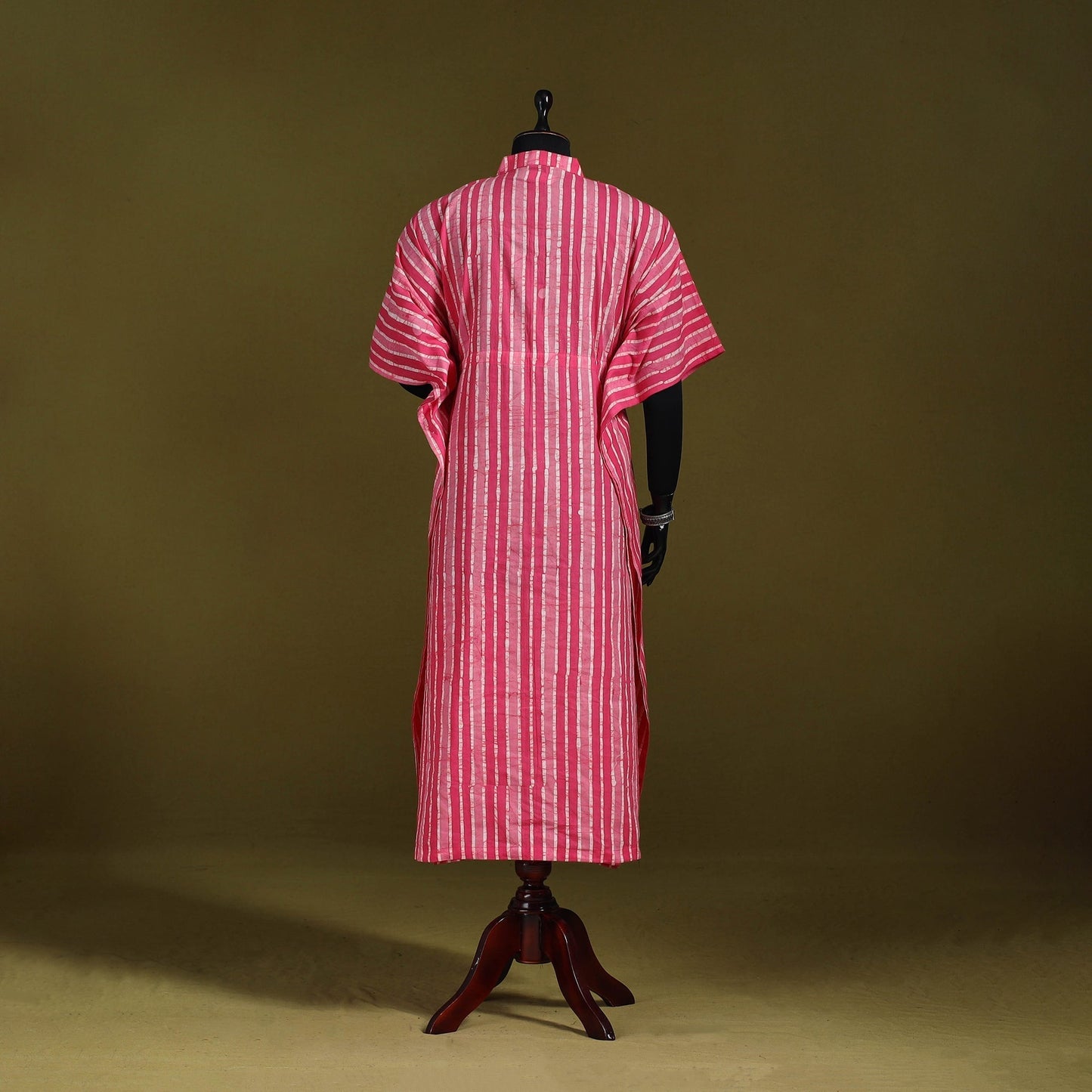 Hand batik cotton long kaftan 13 - handcrafted