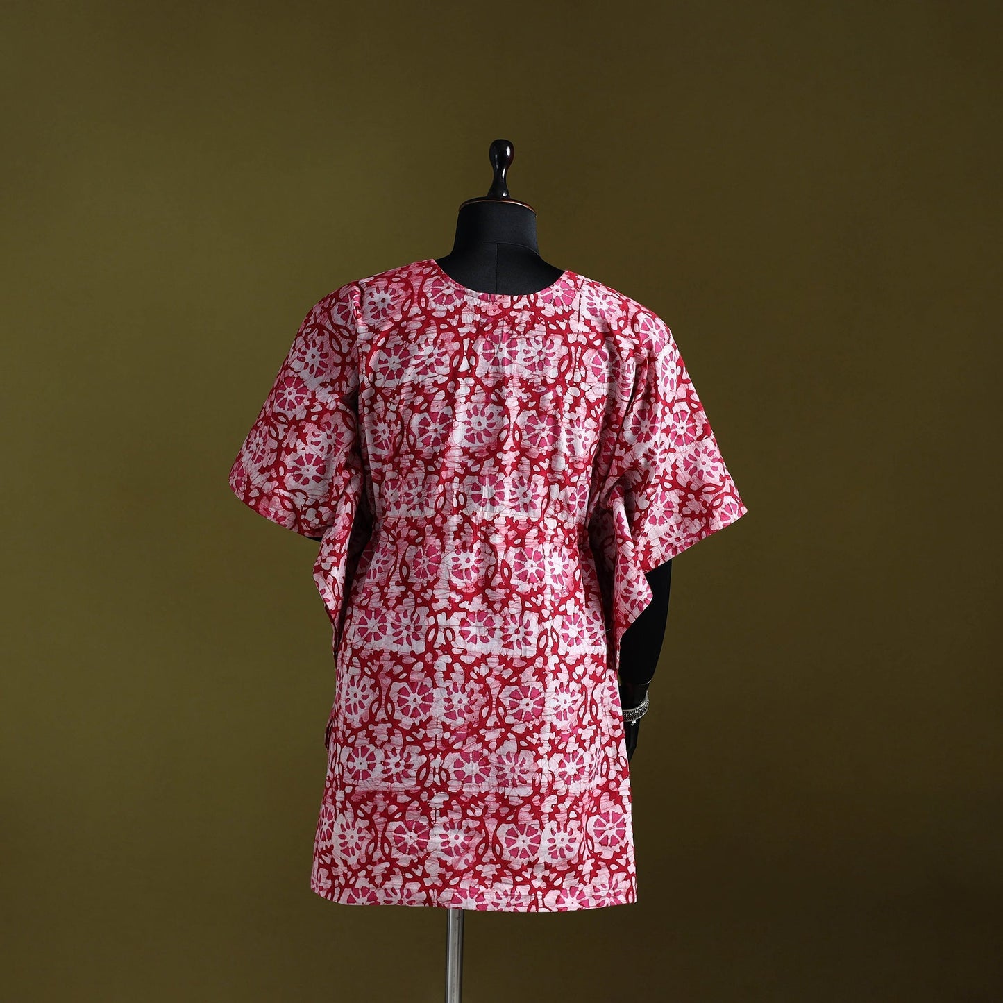 Hand batik cotton medium kaftan 29 - handcrafted