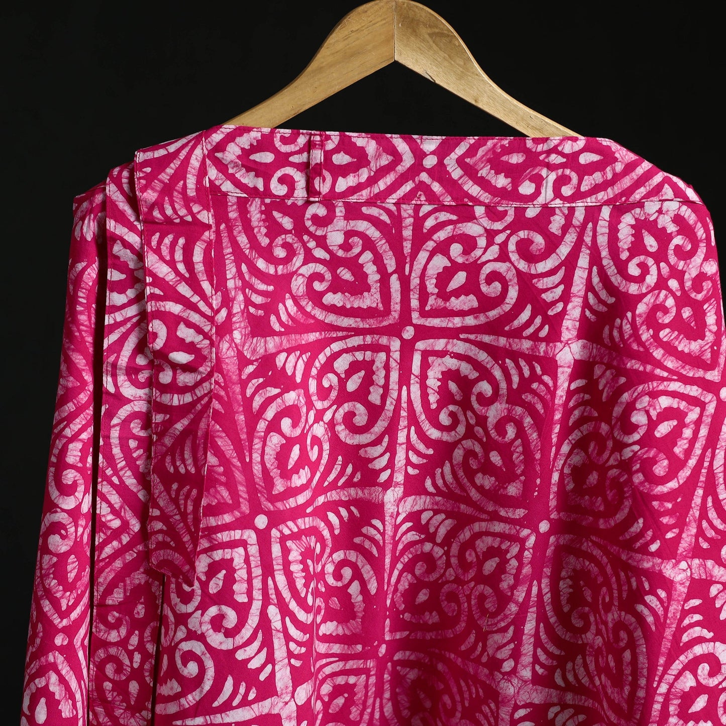 Hand block batik print cotton wrap around skirt 32