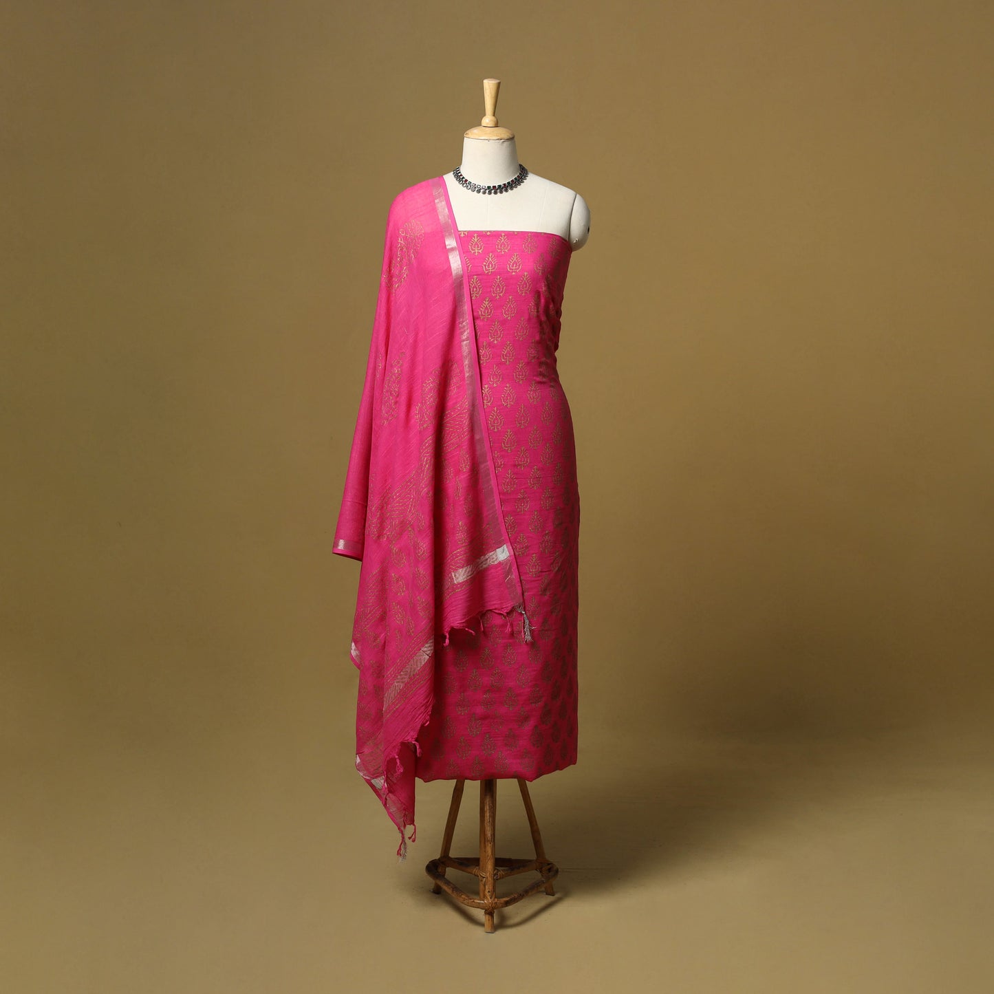 Hand jaipur linen 3pc unstitched dress material 21