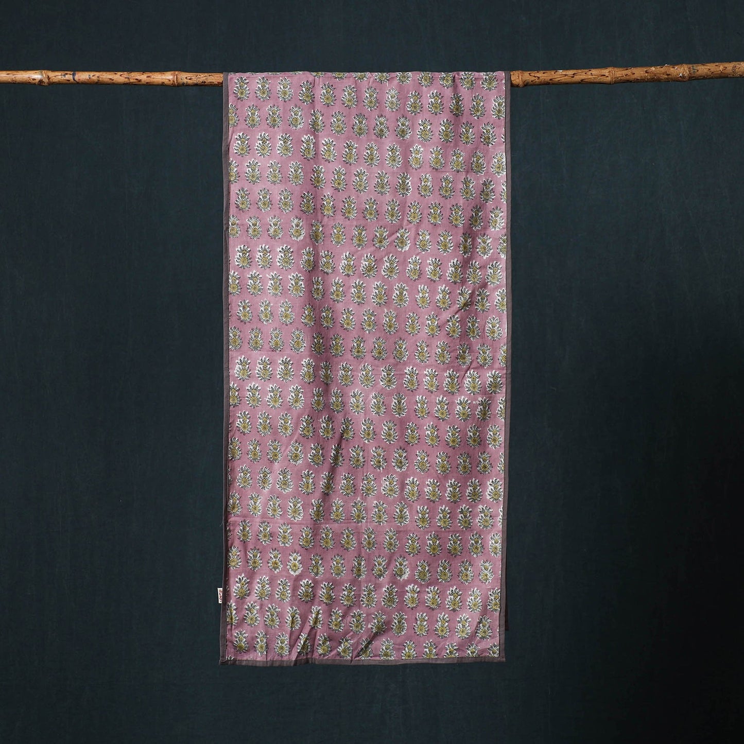 Hand block print cotton sanganeri stole 04 - handcrafted