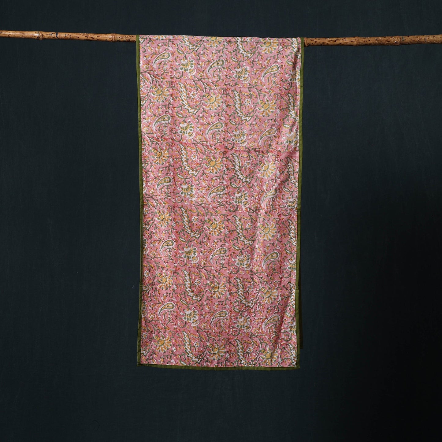 Hand block print cotton sanganeri stole 11 - handcrafted