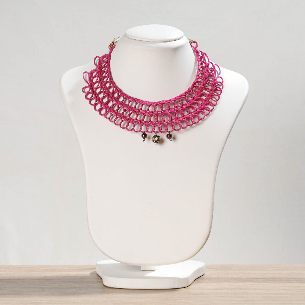 Hand Braided Natural Sikki Grass Necklace Online at iTokri.com