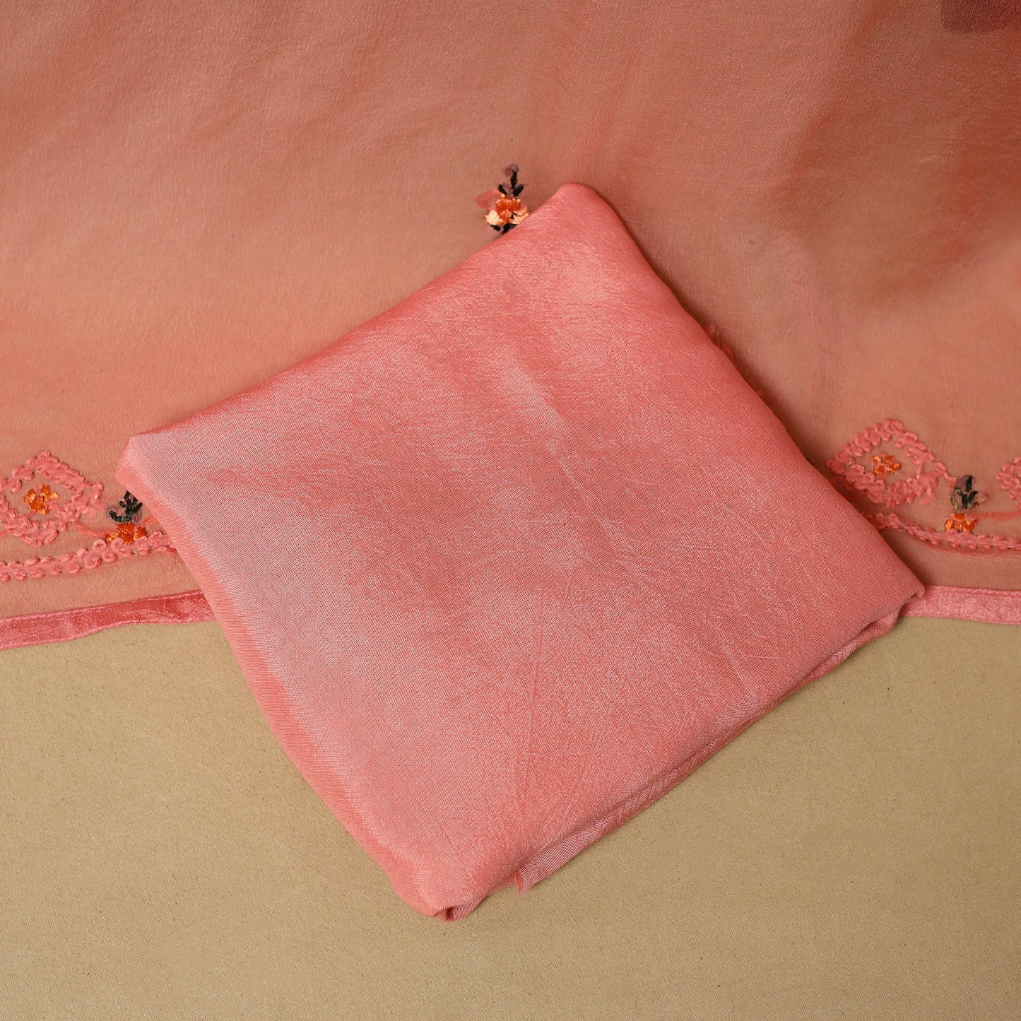 Hand embroidered muslin 3pc unstitched dress material 20