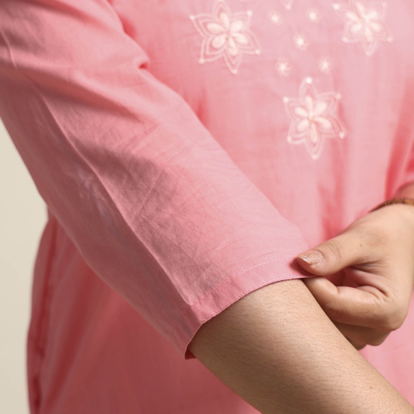Hand Embroidery Plain Kurta