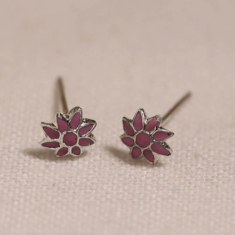 Handcrafted paka meenakari stud earrings 06
