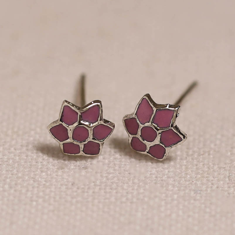 Handcrafted paka meenakari stud earrings 09