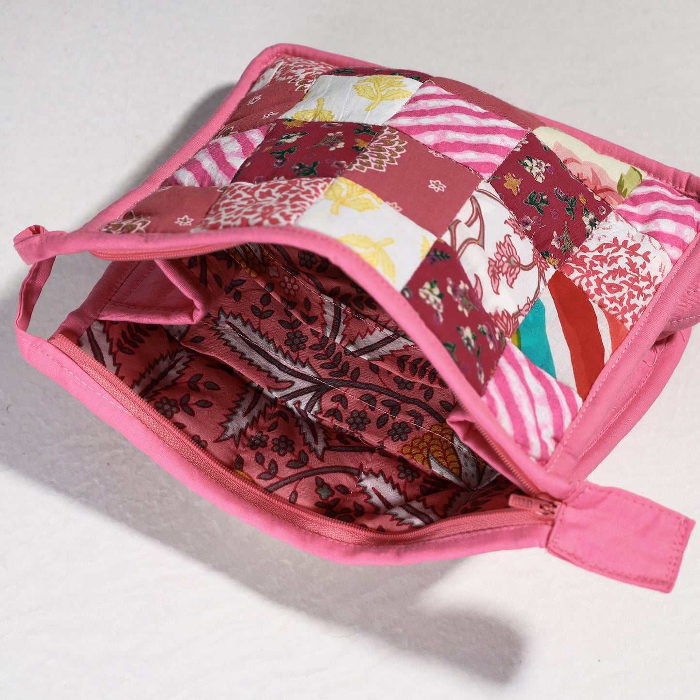 Handcrafted Patchwork Quilted Multipurpose Toiletry Bag