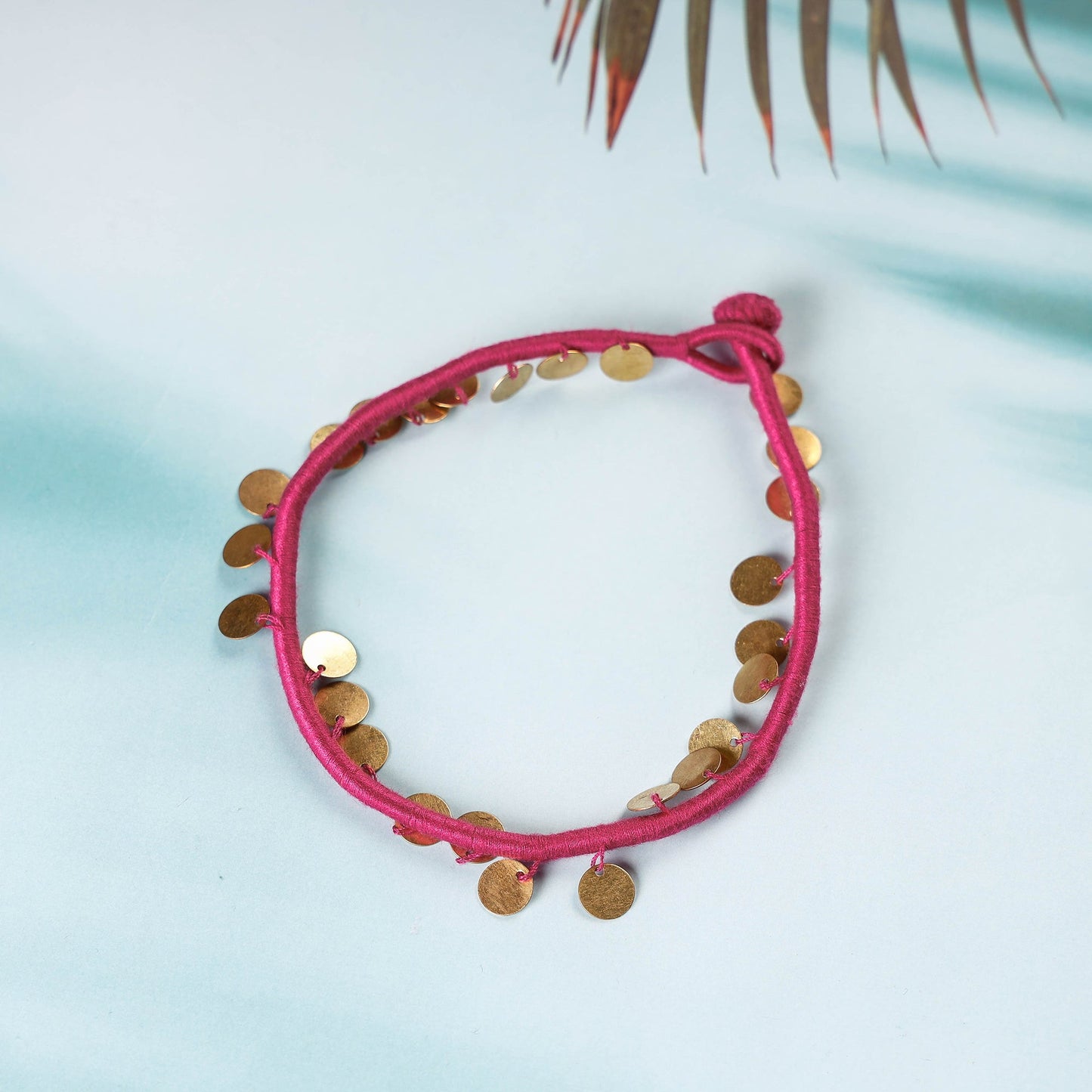 Buy Handcrafted Patwa Thread & Sequin Work Anklet 01 Online at iTokri.com