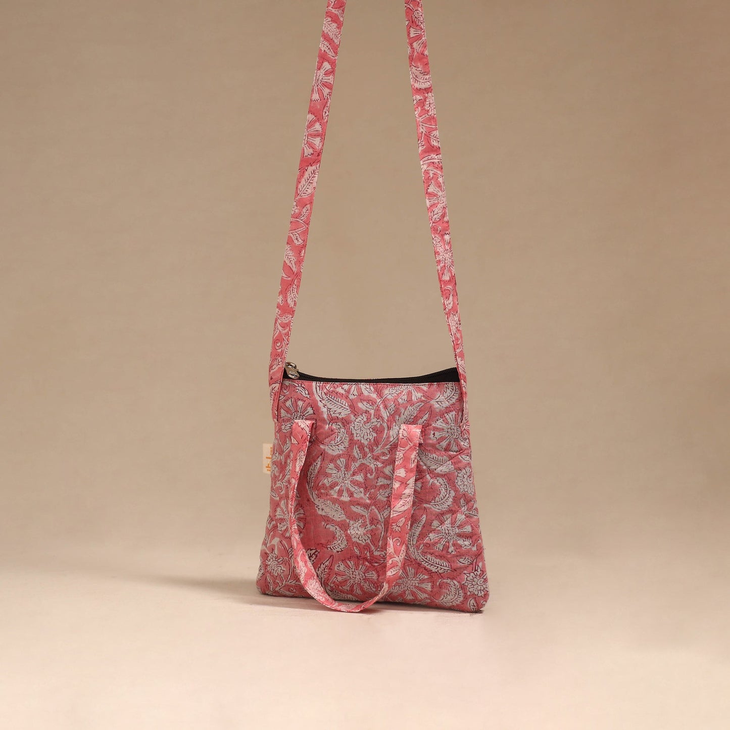 Handcrafted quilted sling bag 10