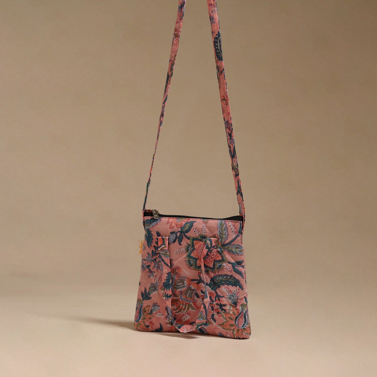 Handcrafted quilted sling bag 10