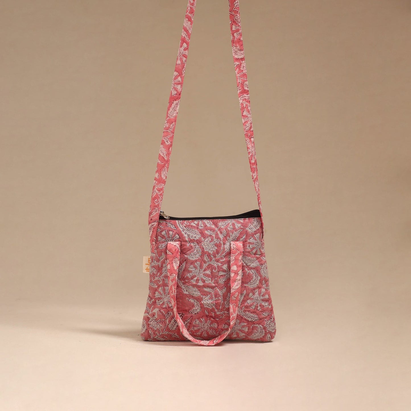 Handcrafted quilted sling bag 10
