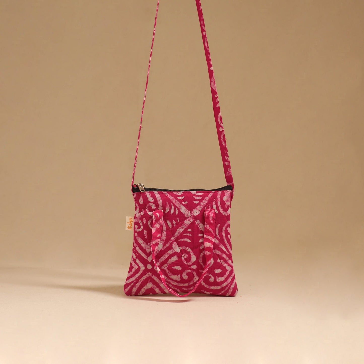 Handcrafted quilted sling bag 27