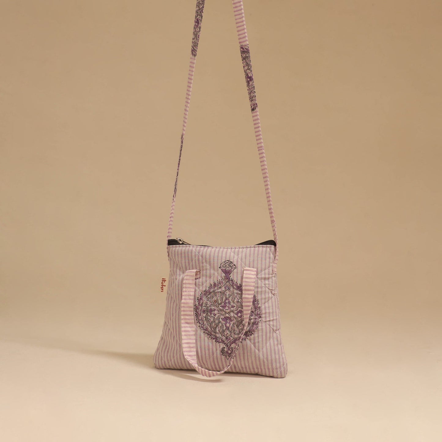 Handcrafted quilted sling bag 29