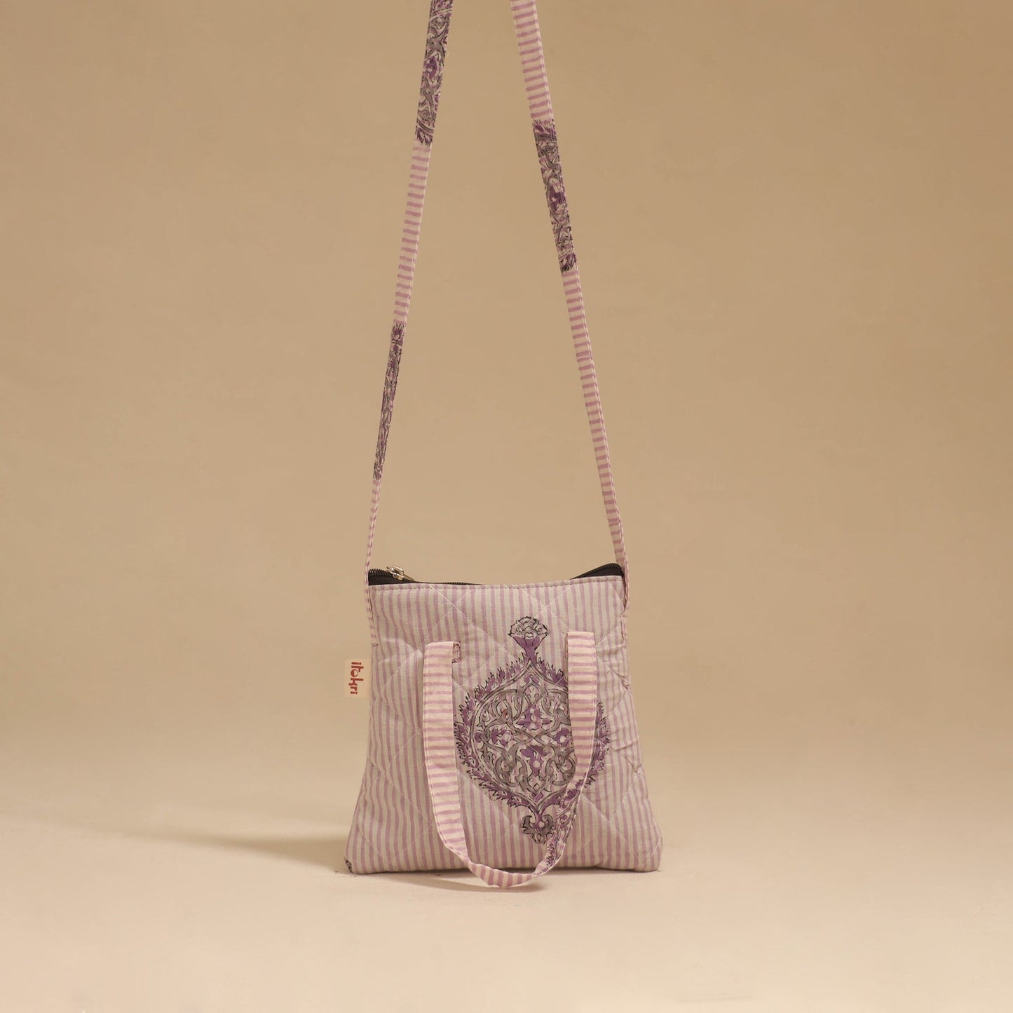 Handcrafted quilted sling bag 29