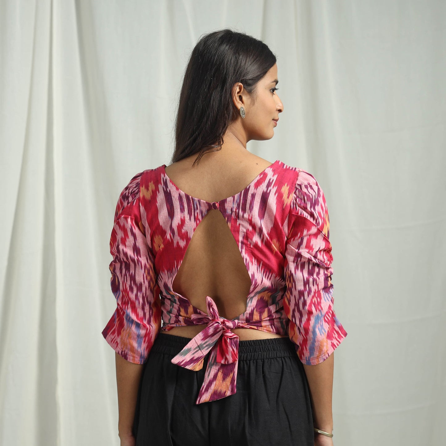 Shop Pochampally Ikat Crop Top Online in India