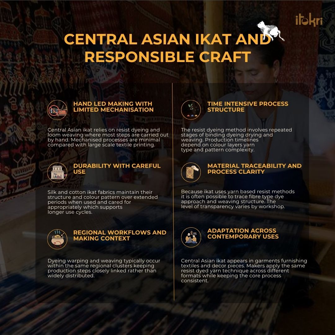 Pink - handloom cotton central asian pochampally ikat crop