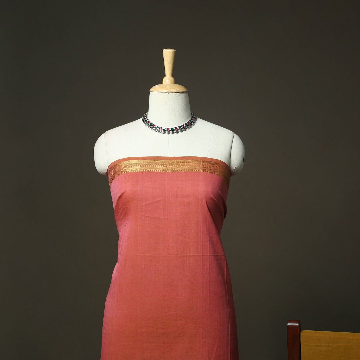 Handloom cotton mangalagiri 3pc unstitched dress material