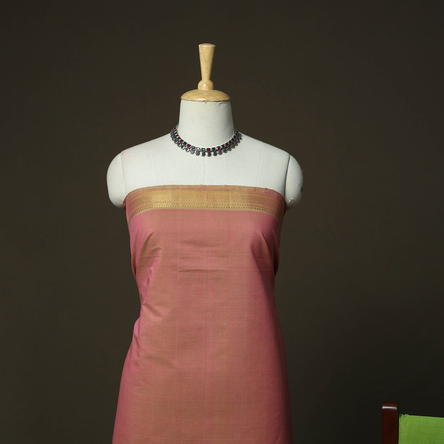Handloom cotton mangalagiri 3pc unstitched dress material