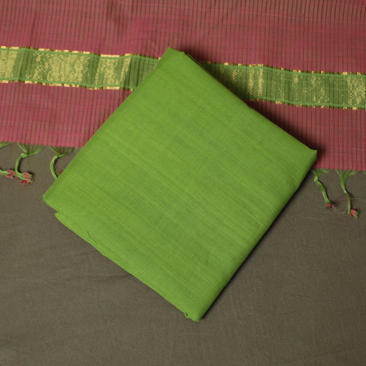Handloom cotton mangalagiri 3pc unstitched dress material