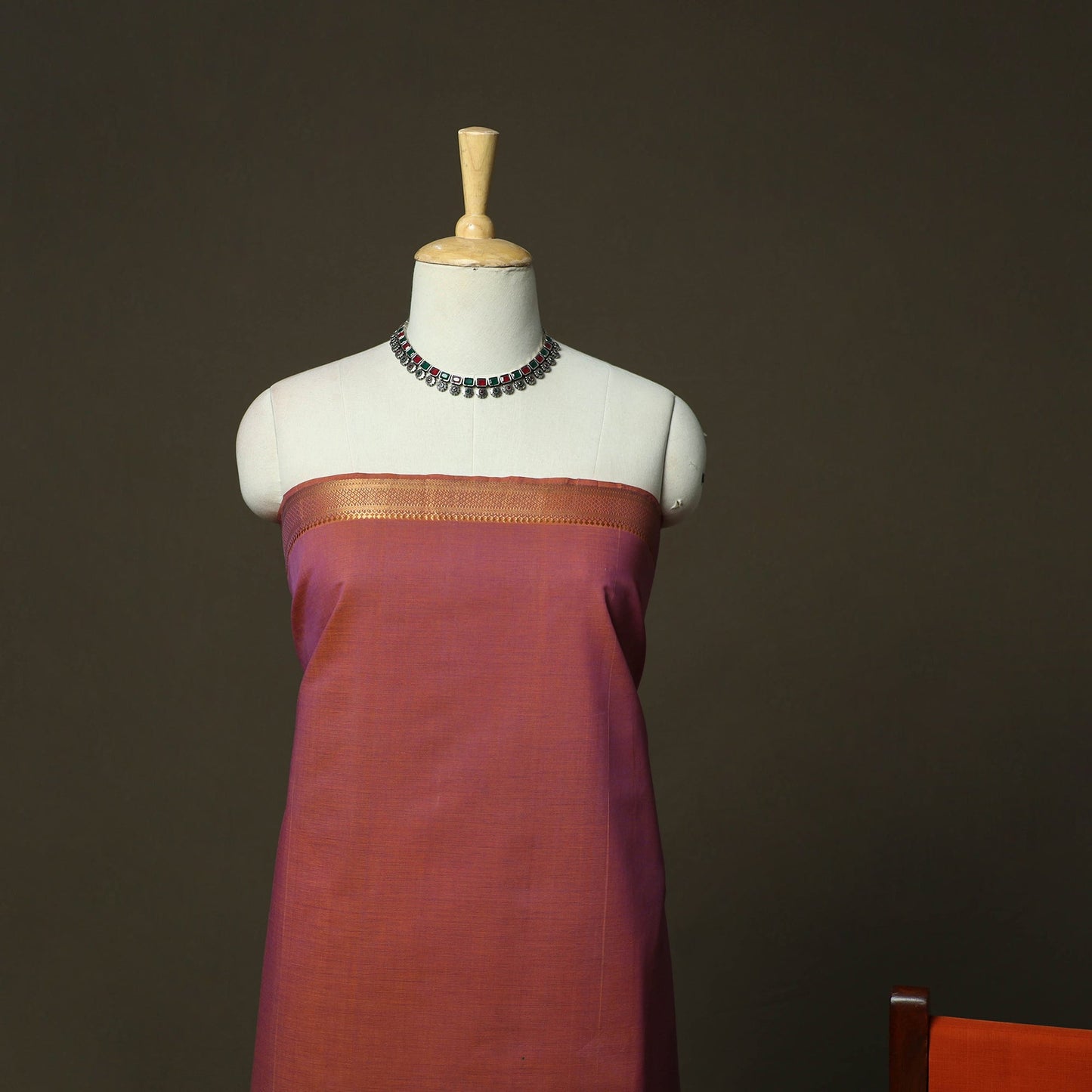 Handloom cotton mangalagiri 3pc unstitched dress material