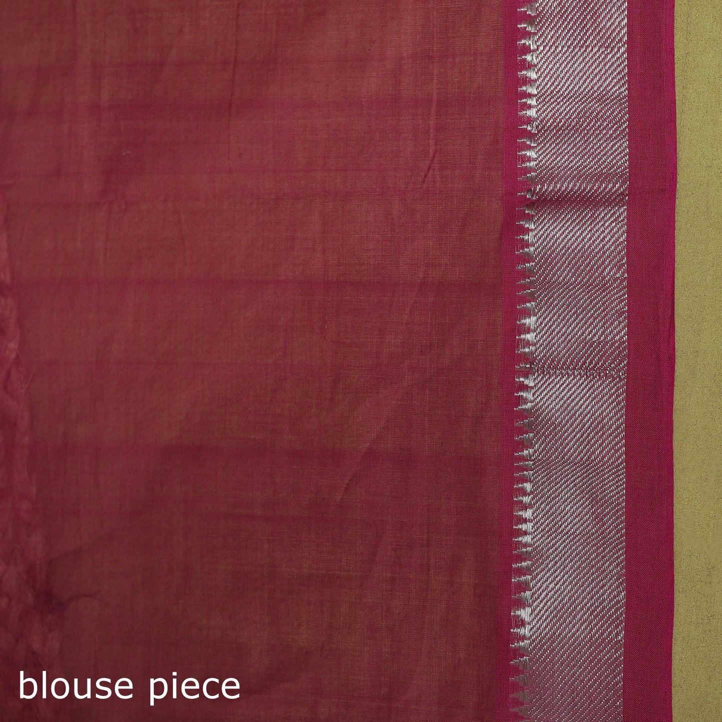 Pink - handloom cotton zari border mangalagiri saree 12