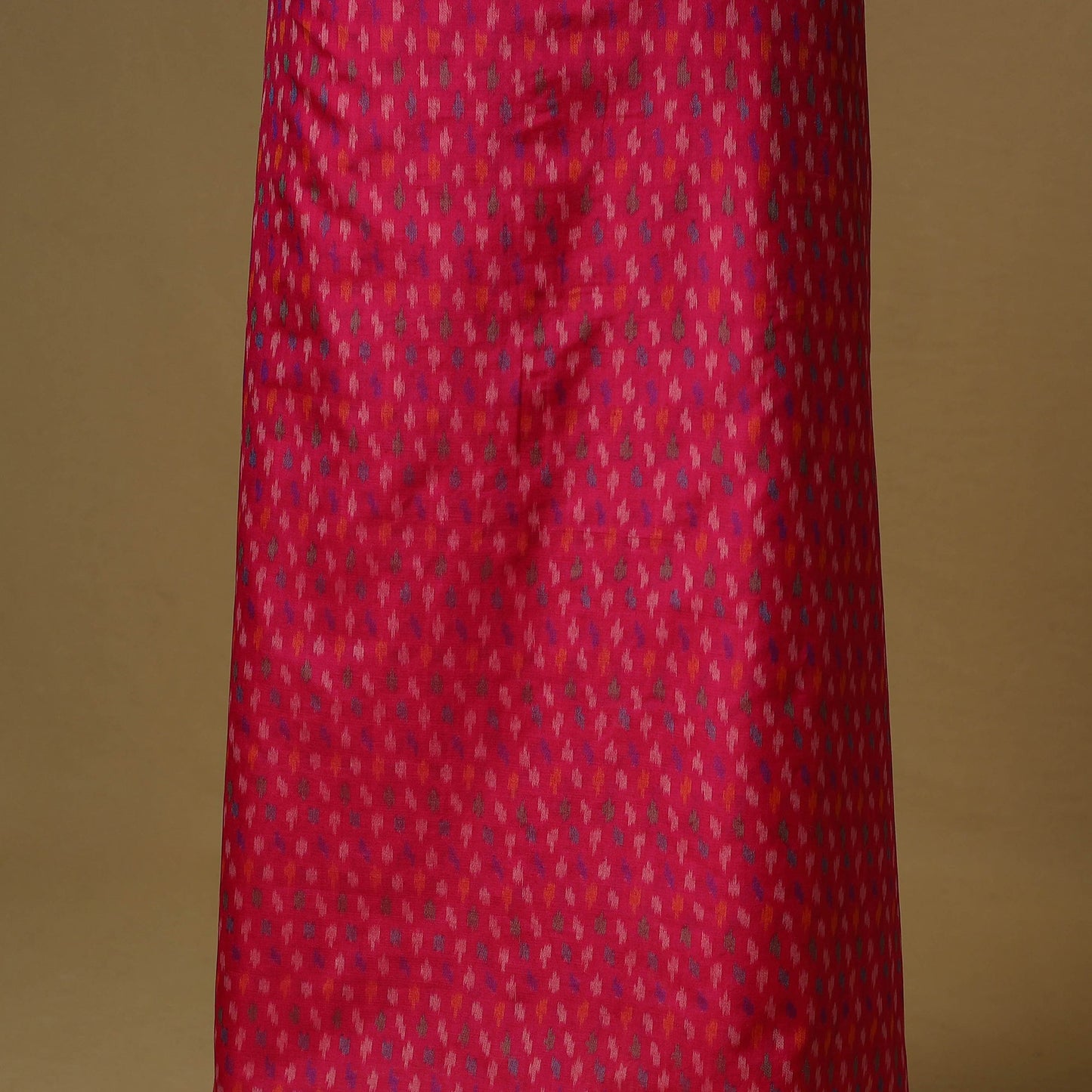 Pink - handloom sico pochampally ikat 2pc unstitched dress