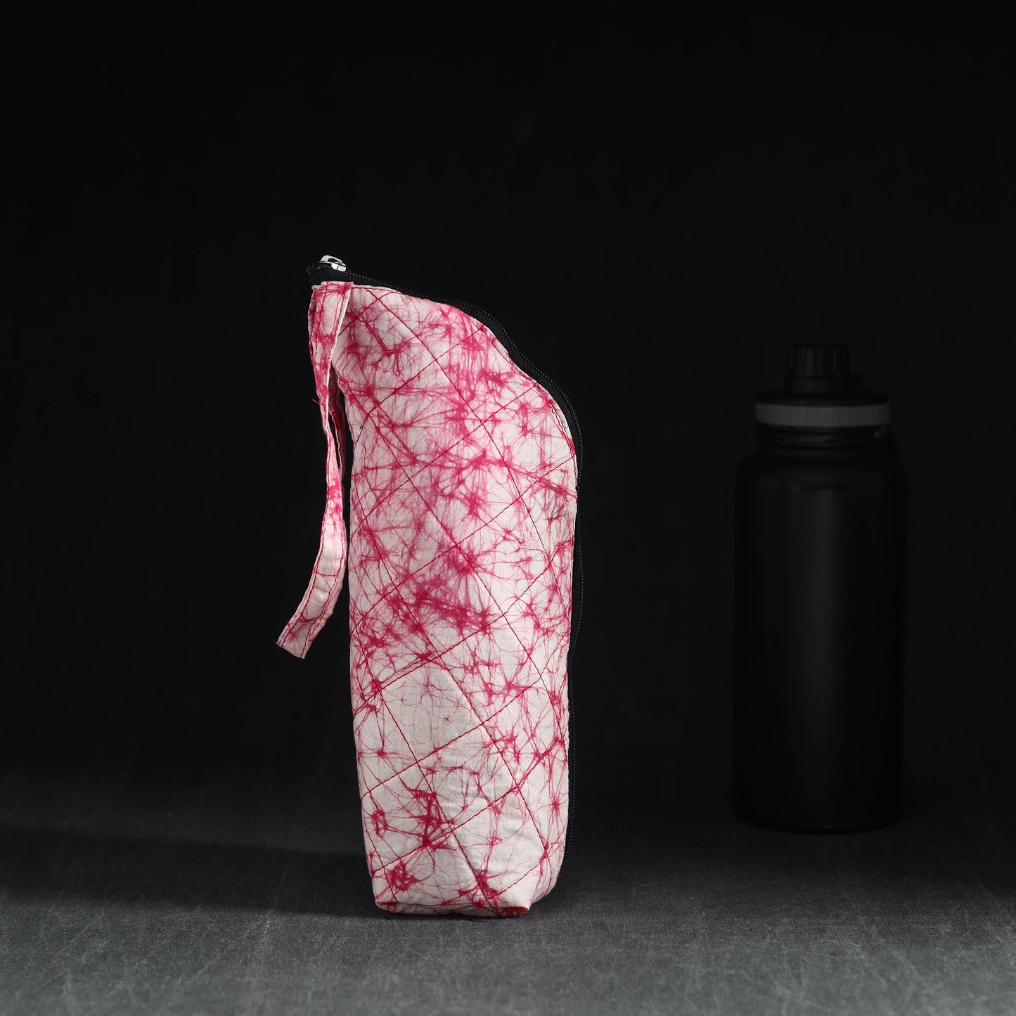 Pink Handmade Cotton 1L Water Bottle Cover