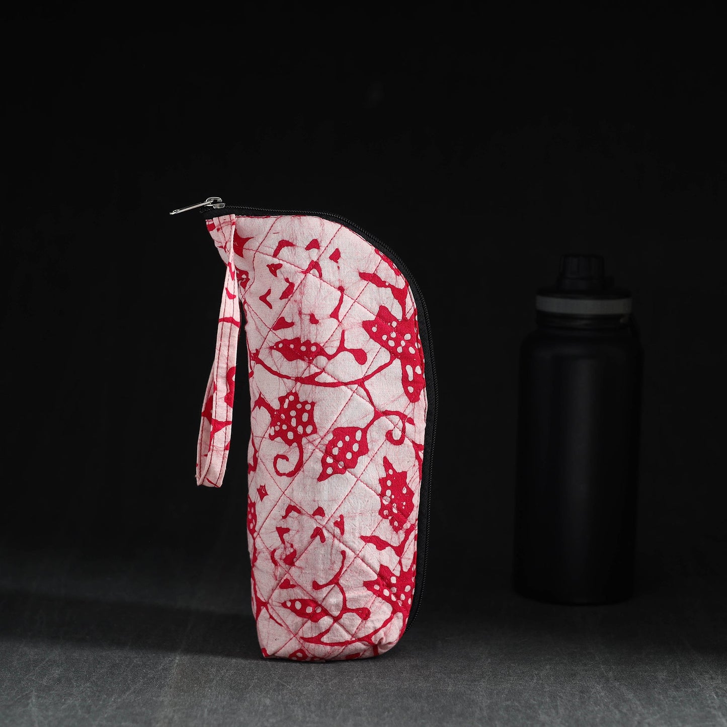 Pink Handmade Cotton 1L Water Bottle Cover