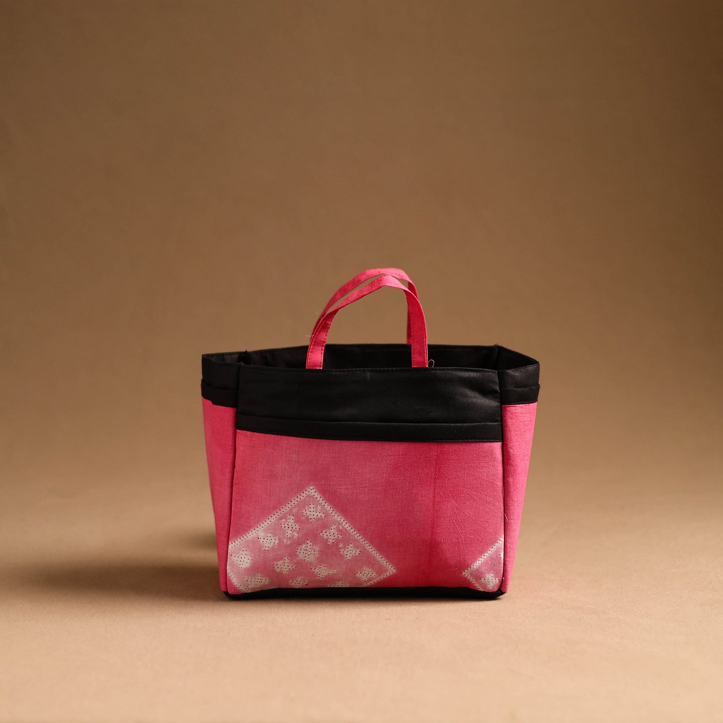 Pink Handmade Cotton Multipurpose Cosmetic/Toiletry Bag