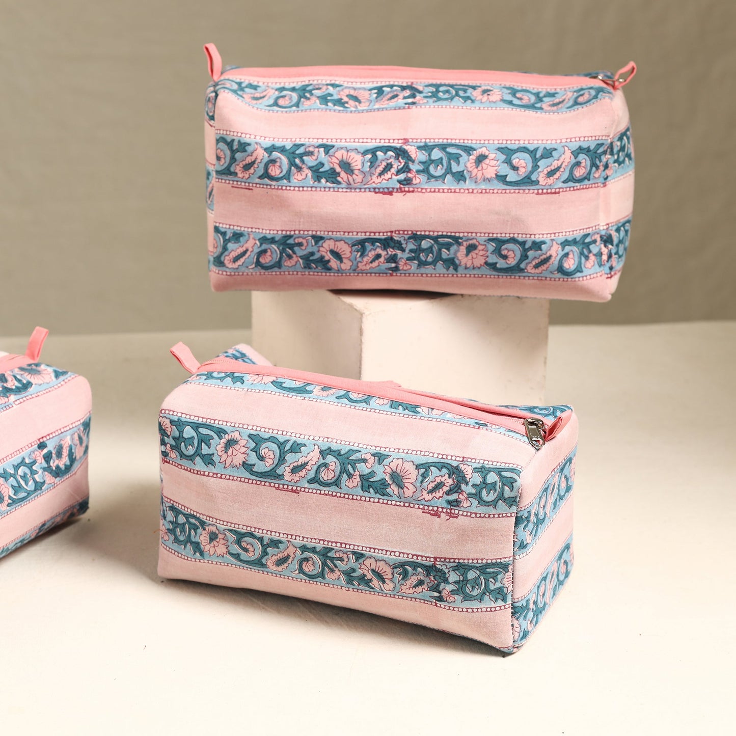 Handmade Cotton Toiletry Bags (Set of 3) 77