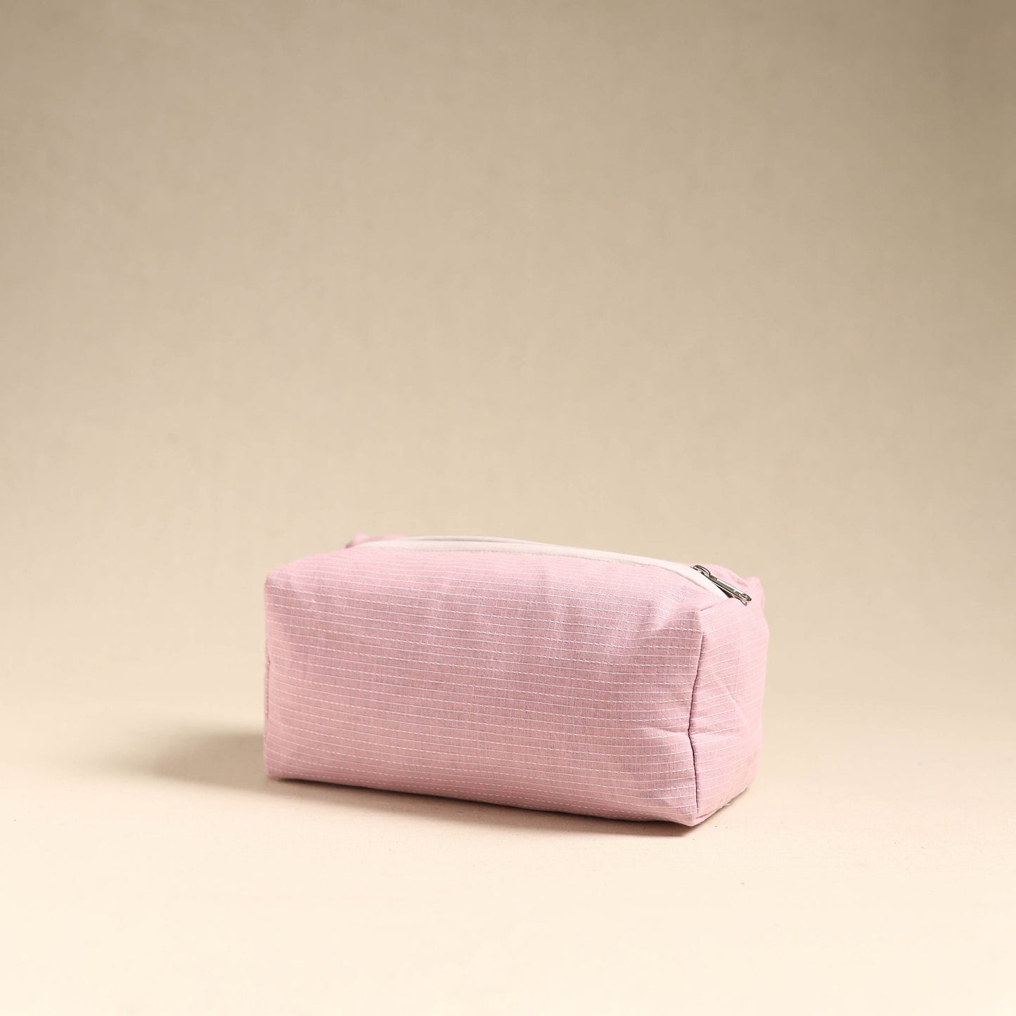 Pink Handmade Cotton Toiletry Pouch