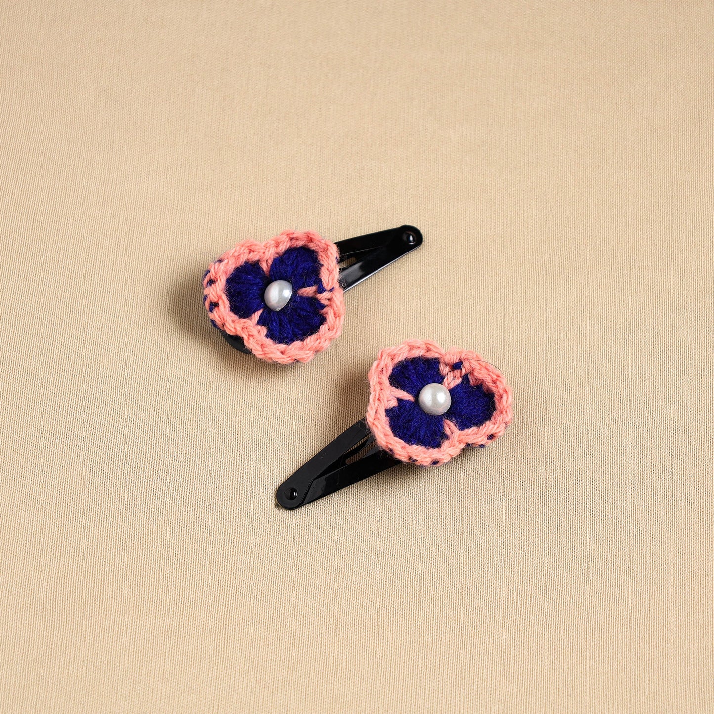 Handmade Crochet Tik-Tak Hair Clip (set of 2)