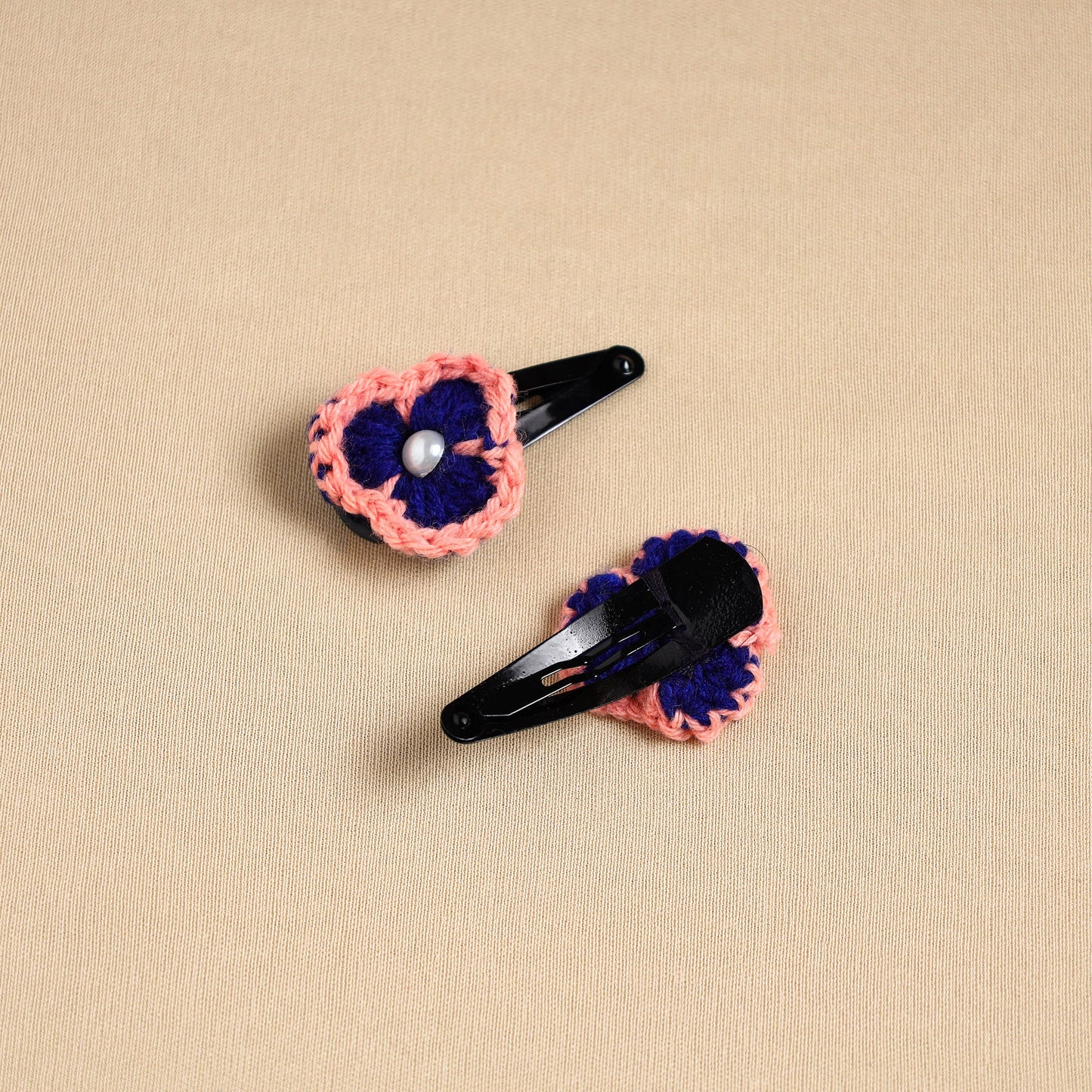 Handmade Crochet Tik-Tak Hair Clip (set of 2)